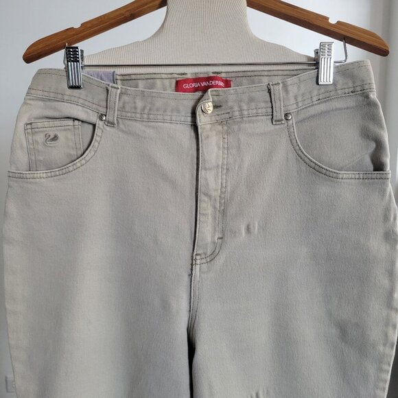 Gloria Vanderbilt Women’s Khaki Amanda High Rise Slim Leg Stretch Jeans (Size: 1 - Picture 1 of 14